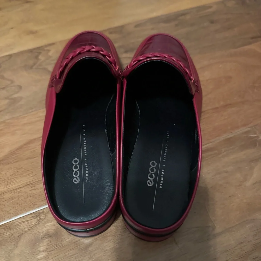 NWT ECCO Sculpted Lx Loafer Mule In Burgundy Sz 39 (8-8,5) - Picture 10 of 13